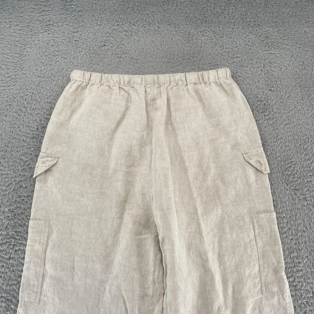 Reformation Cargo Pants‎ Womens Medium Ethan 100% Linen Wide Leg Baggy Capsule